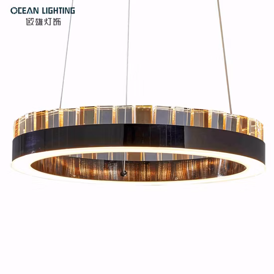 Personalize lustres luxuosos do teto de cristal do metal moderno do hotel luz pendente