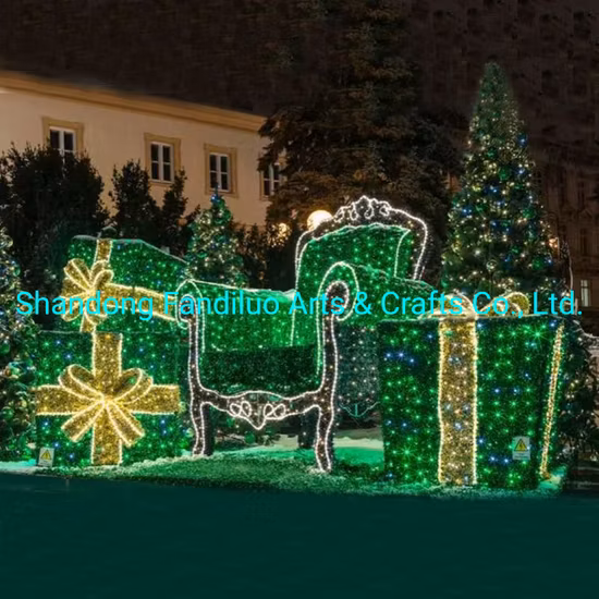 Iluminação personalizada para férias, decoração de Natal, ambiente externo, à prova d'água, túnel arqueado 3D, luzes temáticas de Natal de luxo